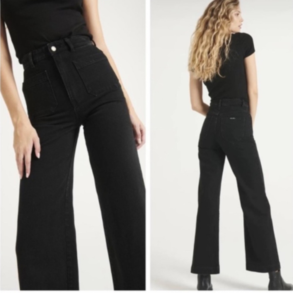 Rolla’s High Rise Wide Leg Jeans – Size 28, Black, Excellent Condition - Picture 2 of 6